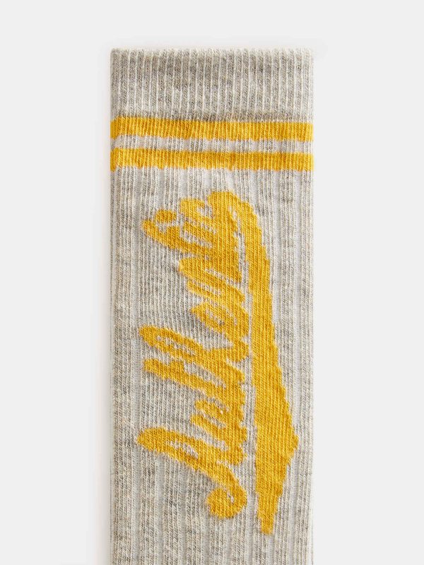 Boys & Girls Grey Logo Cotton Socks For Sale