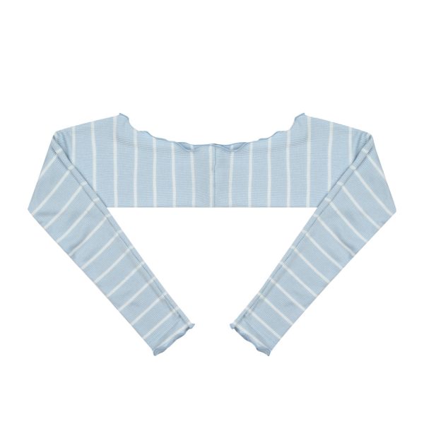 Girls Blue Stripes Shoulder Warmer Online Hot Sale