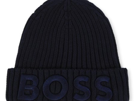 Boys Navy Logo Hat Discount