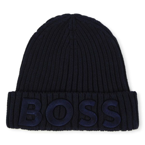 Boys Navy Logo Hat Discount