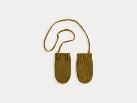 Baby Boys & Girls Khaki Wool Gloves Fashion