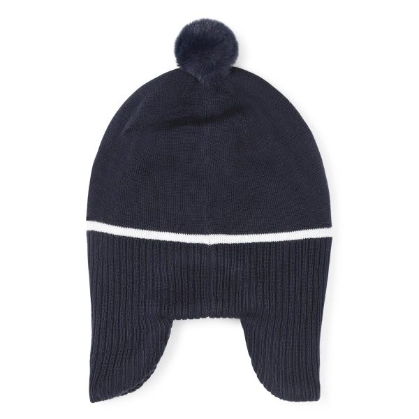 Boys Navy Logo Hat For Discount