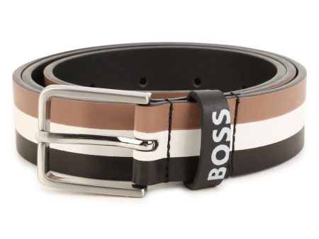 Boys Black Logo Belt Online Sale