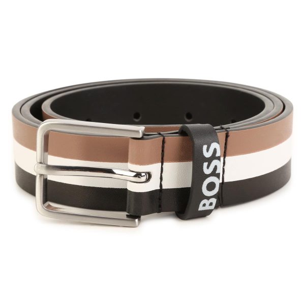 Boys Black Logo Belt Online Sale