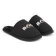 Boys Black Logo Slippers For Sale