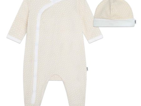 Baby Boys & Girls Beige Cotton Babysuit Set Online Hot Sale