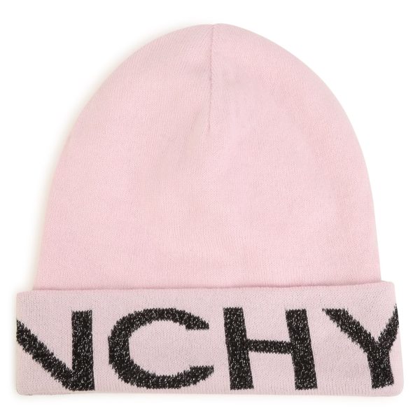 Girls Pink Logo Knit Hat Online Hot Sale