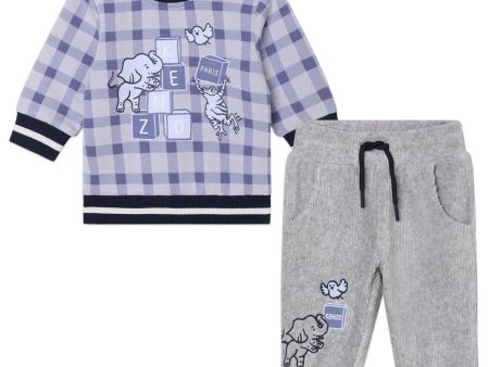 Baby Boys Blue Check Set Online Hot Sale