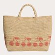 Girls Beige Logo Raphia Handbag Supply