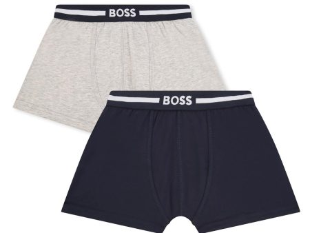 Boys Grey Cotton Underwear Set For Discount