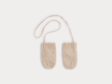 Baby Girls Beige Wool Gloves Sale