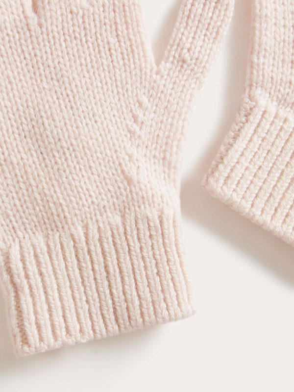 Girls Light Pink Cashmere Gloves Online