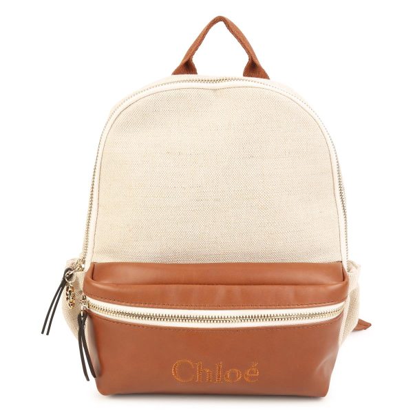 Girls Beige Logo Backpack(27x22x8,5cm) Online