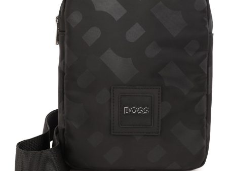 Boys Black Logo Shoulder Bag Hot on Sale