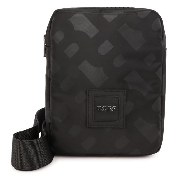 Boys Black Logo Shoulder Bag Hot on Sale