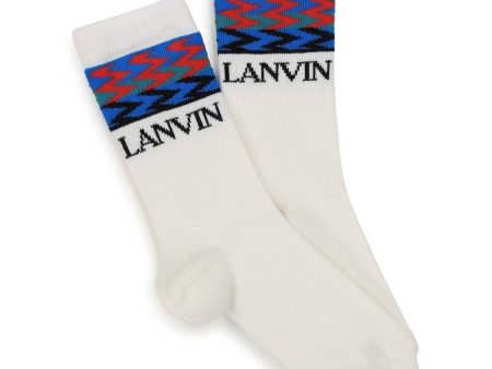 Boys White Logo Socks Online