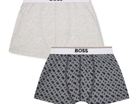 Boys Grey Cotton Underwear Set Sale