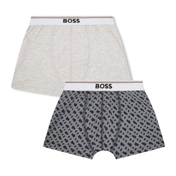 Boys Grey Cotton Underwear Set Sale