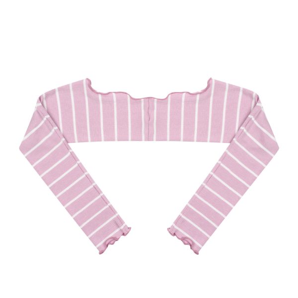 Girls Pink Stripes Shoulder Warmer on Sale