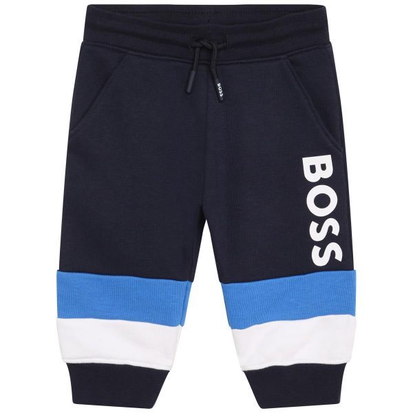 Baby Boys Blue Cotton Trousers Online now