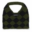 Girls Green Check Crochet Handbag Cheap