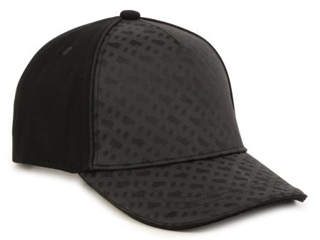 Boys Black Logo Cap For Discount