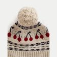 Girls Beige Logo Wool Hat Online Sale