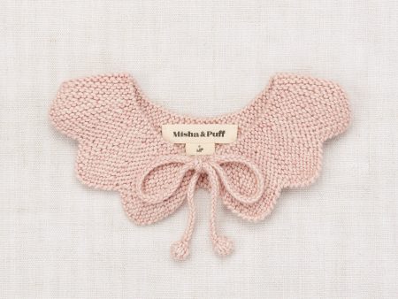 Girls Pink Wool Flower Collar Discount