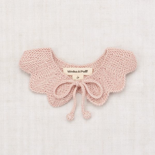 Girls Pink Wool Flower Collar Discount