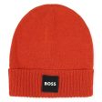 Boys Orange Logo Hat For Cheap