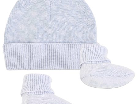 Baby Boys Blue Cotton Hat & Socks For Sale