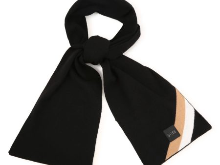 Boys Black Logo Scarf Online Hot Sale