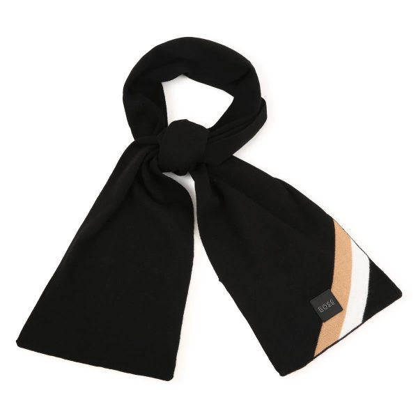 Boys Black Logo Scarf Online Hot Sale