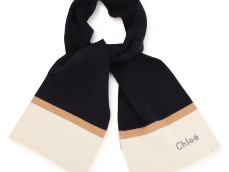 Girls Navy Logo Scarf Sale