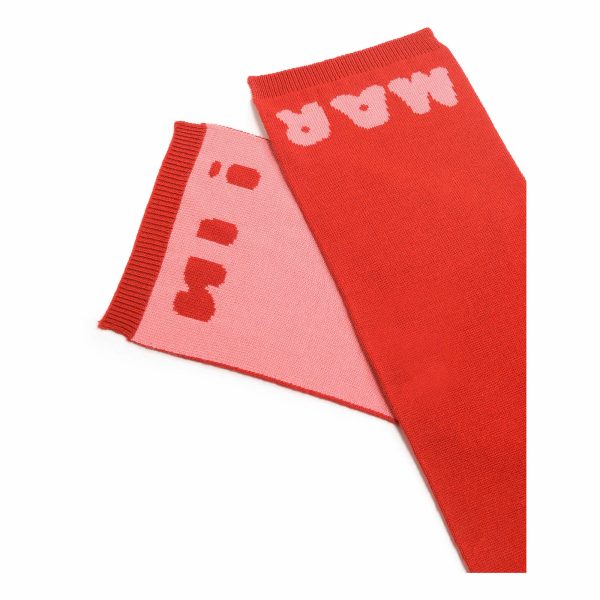 Boys & Girls Red Logo Wool Scarf For Sale