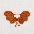 Girls Caramel Wool Flower Collar Discount