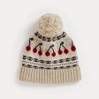 Girls Beige Logo Wool Hat Online Sale