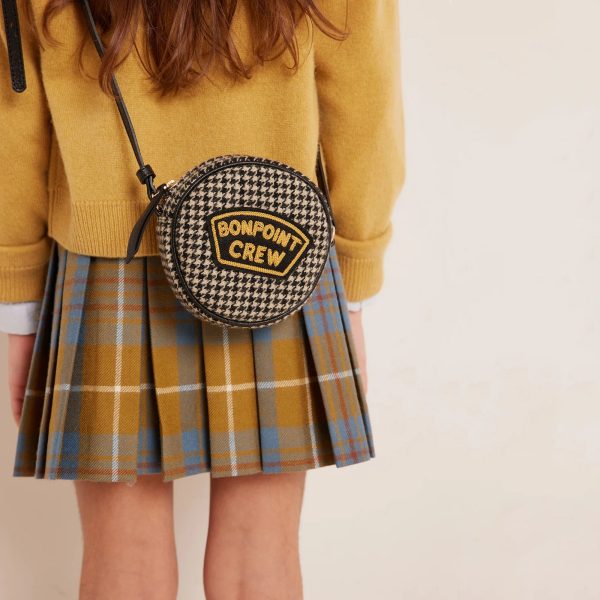 Girls Beige Check Shoulder Bag Supply