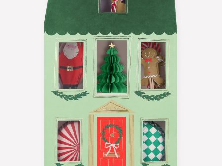 Festive House Cupcake Kit (24 Pack) For Sale