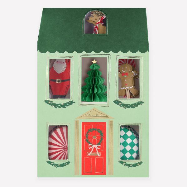 Festive House Cupcake Kit (24 Pack) For Sale