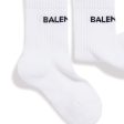 Boys & Girls White Logo Cotton Socks For Discount