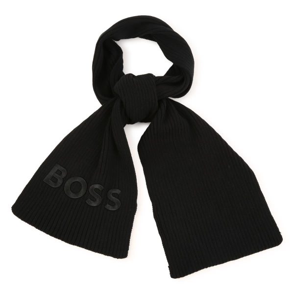 Boys Black Logo Scarf Online