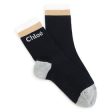 Girls Blue Logo Cotton Socks Hot on Sale