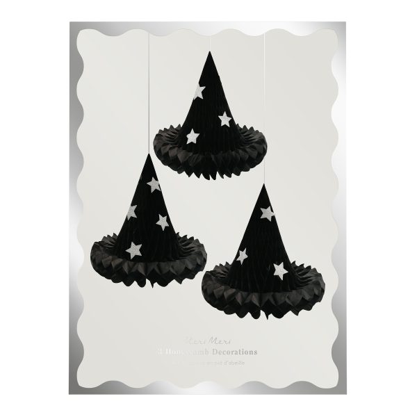 Hanging Honeycomb Witch Hat Decorations(3 Pack) Online now