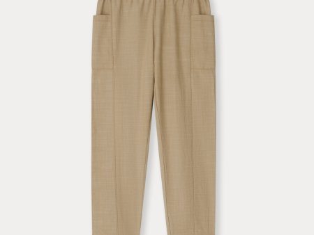 Girls Khaki Cotton Trousers For Sale