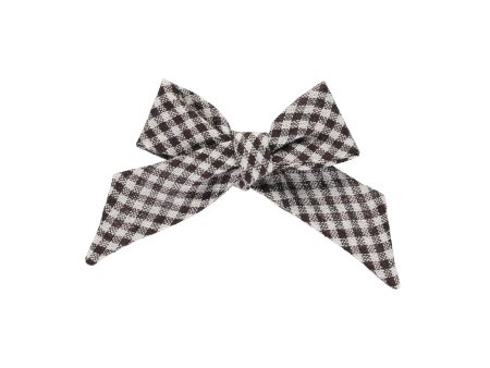 Girls Black Check Bow Hot on Sale