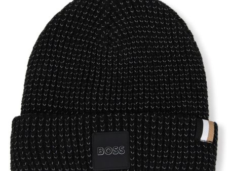 Boys Black Logo Hat For Discount