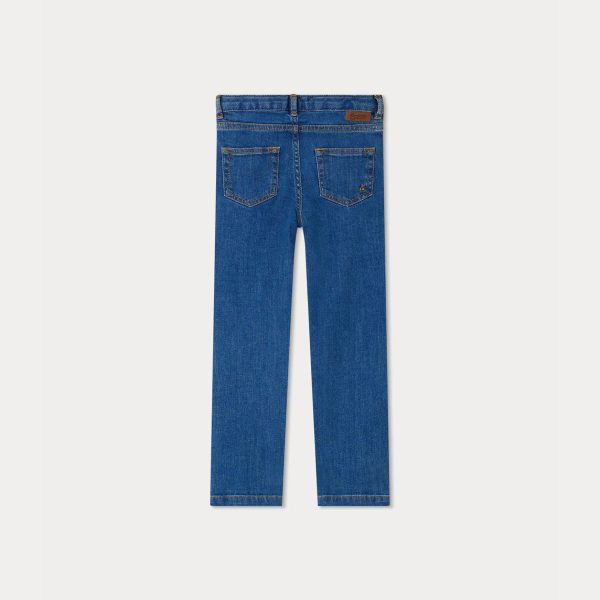 Girls Blue Denim Trousers Cheap