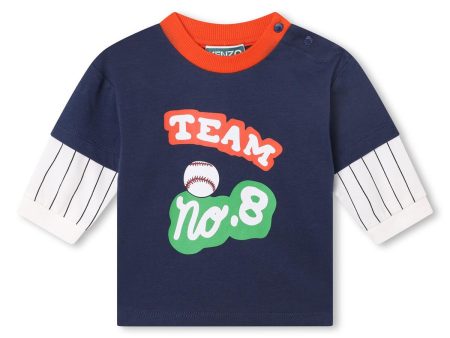 Baby Boys Blue Cotton T-Shirt Supply