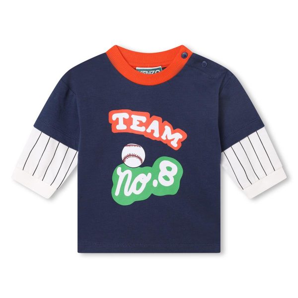 Baby Boys Blue Cotton T-Shirt Supply